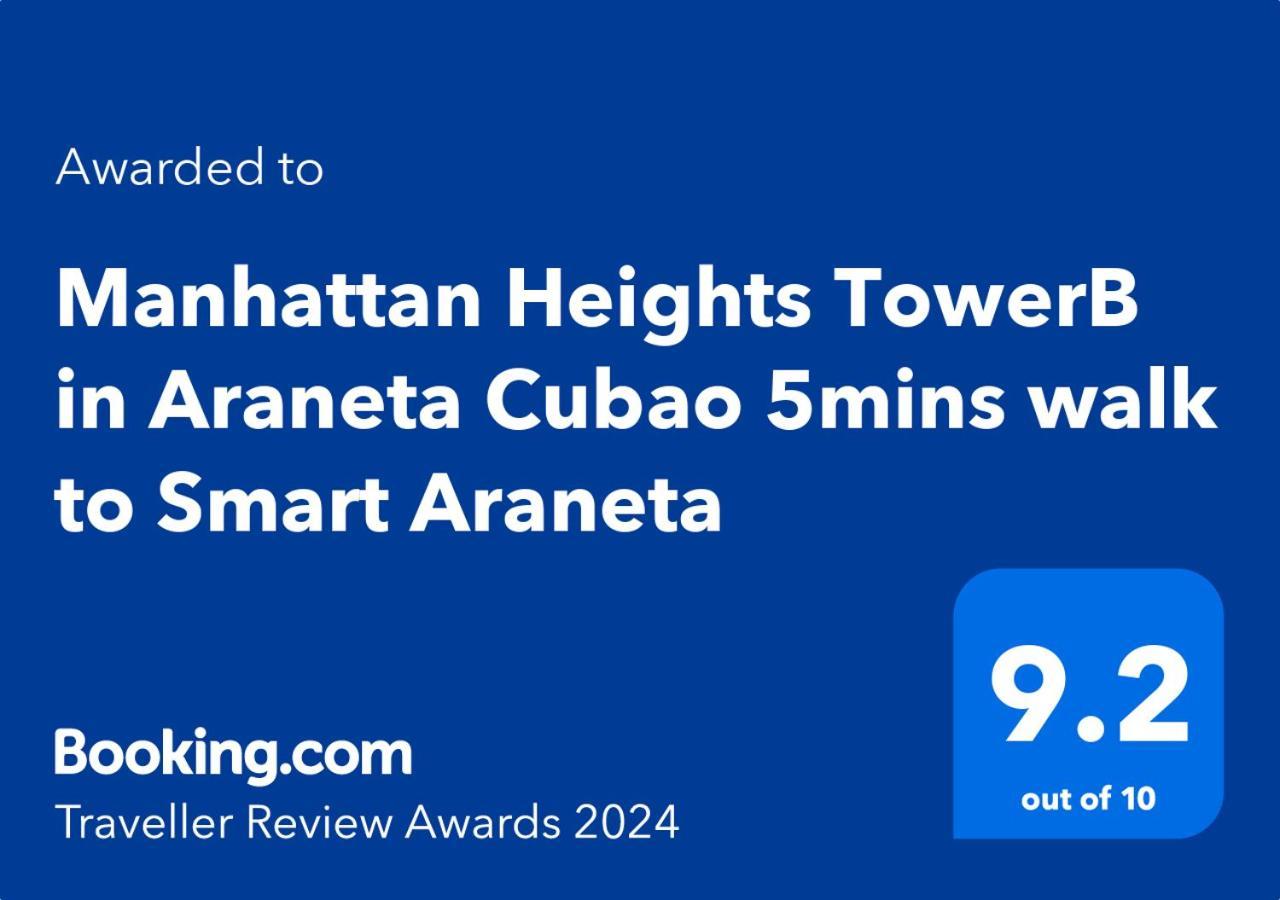Manhattan Heights Towerb In Araneta Cubao 5Mins Walk To Smart Araneta Aparthotel Μανίλα Εξωτερικό φωτογραφία